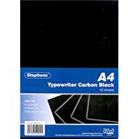 Stephens Typewriter RS520153 - Papel carb&oacute;n (10 hojas A4), negro