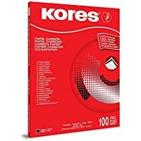 Kores 7528492 - Papel carb&oacute;n (100 hojas A4), negro