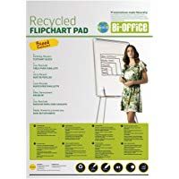 Bi-Office Earth - Bloc de Papel Reciclado para Pizarra Rotafolios, Euro, 20 Hojas por Bloc, 55 g/m&sup2;, Paquete de 5 Bloques