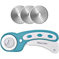 Willingood Rotary Cutter, 45mm C&uacute;ter Rotativo con Cuchilla Circular Cortador Redondo Papel con 3 Cuchillas de Repuesto para Cortador Giratorio, Y Materiales Para Cortar Tela Cuero Scrapbooking