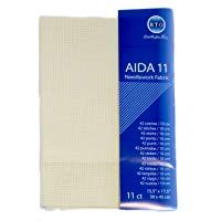 RTO Cuenta de la Tela Aida r.t.o, 11, 100 por ciento algod&oacute;n, Crema, 49 x 45 cm