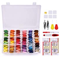 Madejas de Hilos, Hisome 108 pulseras de la amistad de los colores Seda del arte de la seda con las etiquetas engomadas del n&uacute;mero y las bobinas de seda pl&aacute;sticas 39 PC Kits de la puntada cruzada