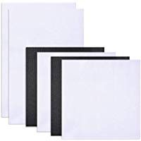 FineGood 6 piezas Classic Reserve tela Aida 11 unidades 12 por 18 pulgadas y 12 por 12 pulgadas pa&ntilde;o de punto de cruz &ndash; Negro, blanco