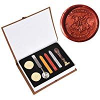 WOWOSS 7PCS Sello de Cera Sellado Cuchara de Fusi&oacute;n Juego de Velas con Caja de Regalo Retro, Harry Potter Cartas Selladas, Invitaciones de Boda