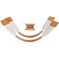 Correas de Manijas de Cuero Genuino de Bolso para Accesorios Manual de DIY con Rollo de Hilo ( Beige, Marr&oacute;n )