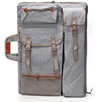 Stillshine - Mochila de lona de transporte multifuncional 4K para artistas estilo vintage para llevar al hombro los materiales de pintura y dibujo