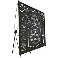 Photocall flexible 100% personalizado Boda negro talla XX con soporte X Varias medidas | Expositor publicitario fabricado en lona alta calidad impresa a todo color 1 cara con ollados | Montados sobre Banners con soporte X de gran calidad, facil instalaci&oacute;n, expositor publicitario desmontable.