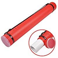 Porta-documentos de Pl&aacute;stico Duro y Extensible 63-107cm Perfecto para Almacenar Planos y Cualquier Tipo de Documentos (rojo)