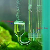 Calli Co2 difusor de cristal nano para el acuario planta tanque skimmer ventosa