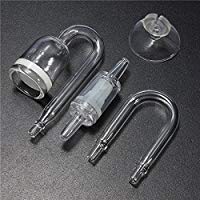 Bargain World La forma de u acuario difusor co2 cheque vidrio ventosa tubo