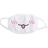 Kawaii - M&aacute;scara de anime con dise&ntilde;o de emoticono y boquilla antipolvo