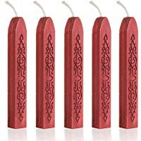 87&nbsp;_ s&oacute;lo manuscrito sellado sello de cera palos Wicks por Postable cera sellos 1&nbsp;pcs rojo vino Color