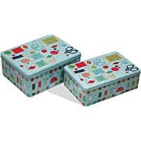 Versa - Set de 2 Cajas Metal Costura