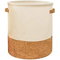 Outflower Caja de Almacenaje Forma de Redondo de Algod&oacute;n y Lino para Durable Canasta de Almacenamiento de Ropa Sucia de Color Cubo de Acabado en Hogar para Clasificaci&oacute;n de Art&iacute;culos