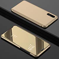 Slynmax - Funda para Huawei P20 Lite (funci&oacute;n atril, transparente), dorado