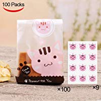 BBLIKE Bolsas Regalo Cumplea&ntilde;os, 100 Pcs Bolsa de Caramero Galleta Piscolabis de Conejo, Bolsas Pl&aacute;stico para Frutos Secos, Caramelos, Chocolate