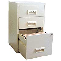 Archivador Combi negro con 3 cajones met&aacute;lico 40X40X66 cm