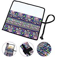 Leegoal Soporte para Pinceles de Artista, Resistente Bolsa de Lona Enrollable para bol&iacute;grafo de Dibujo, Acuarela, Pinceles de Aceite