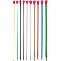 Aluminio Ganchillo Gancho Set (10 piezas) - 35cm (14 inches) 10 Multicolor Tama&ntilde;os Diferentes Gancho Ideal para Ganchillo Proyectos, Set para Principiantes y Profesionales