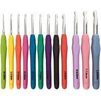 MEJORES 12 AGUJAS GANCHILLO CON EMPU&Ntilde;ADURAS ERGON&Oacute;MICAS PARA LA M&Aacute;XIMA COMODIDAD. Perfectas para quien sufre de artritis. Aguja crochet suaves para resultados mejores para usarlascon todos los hilos.