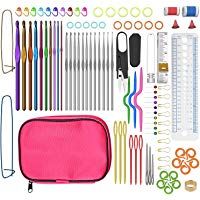 tospanic Crochet ganchos de aluminio Crochet ganchos 100&nbsp;piezas de accesorios de herramientas para tejer buy 1&nbsp;Get 78&nbsp;libre con funda de piel