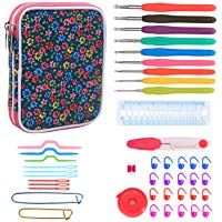 Teamoy Serie de Crochet Kits de Ganchillo Estuche para Crochet Organizador de Agujas Bolsa de Herramientas Juego del Ganchos (incluido accesorios)