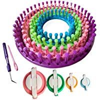 Tmade Redondo Juego de telares de punto Fabricante de sombreros Bufanda Crochet kit con Regalo Juego de Pom Pom Maker