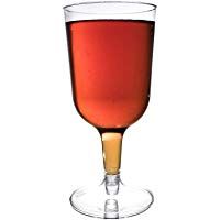 48 Copas de Vino Pl&aacute;stico Transparente, 180 ml - Desechables, Reutilizables y 100% Reciclables - Elegante y Inastillables - Perfecto para Catering, Fiestas, Navidad, Celebraci&oacute;n de A&ntilde;o Nuevo.