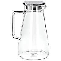 GA Homefavor Jarra de Vidrio para el t&eacute; de 1500ml con Tapa de Acero Inoxidable