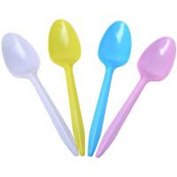 Leisial 24pcs Desechable Cubiertos Cuchillo de Pl&aacute;stico Cuchara Tenedor Cuchara de Helado Cumplea&ntilde;os