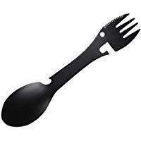 L-DiscountStore Cuchillo de Mesa port&aacute;til al Aire Libre Multifuncional Senderismo Utensilios de Cocina Cuchara Tenedor Abrebotellas