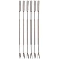 Saveur et Degustation ku6368&nbsp;Set de 6&nbsp;Pinchos para marisco, Acero Inoxidable + PP, Plata, 18,3&nbsp;x 0,6&nbsp;x 0,2&nbsp;cm