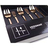 6&nbsp;tenedores para ostras/Oyster Forks/Rocco Cobre de herdmar