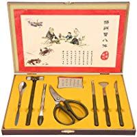 Akozon Conjuntos de Herramientas de Mariscos, 8 Piezas de Acero Inoxidable cangrejo de langosta Tijera y Tenedores Conjunto, Cultura china, Regalo significativo