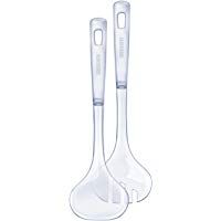 Leifheit 6972-Cubiertos para Ensalada, Orificios para Colgar y Ahorrar Espacio, Aglomerado, 3 cm