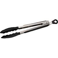 Fackelmann Pinza Multiusos Nylon resistente hasta 200&ordm;C. Negro e inox. 27x3,8cm. 1 ud.