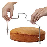 Leisial&trade; Acero Inoxidable Alambre Cortador de Pasteles Tartas Bizcocho Torta en Capas para Herramientas para Cocina Hornear 2 pcs Alambre de Acero