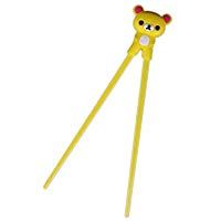 Lorsoul Gel de s&iacute;lice Oso de la Historieta Los ni&ntilde;os de Aprendizaje Palillos, Herramienta de Asistencia Eatting Formaci&oacute;n - Amarillo