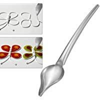 ABEDOE Cuchara de Chocolate de Acero Inoxidable, Cocina de L&aacute;piz Salsa de Filtro Cuchara de Precisi&oacute;n Dibujo Kit de Revestimiento para Decoraci&oacute;n de Platos de Torta