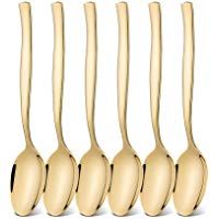 icxox Cucharas De Mesa Set De 6 Piezas, 20,6cm, Acero INOX 18/10