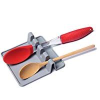 AOLVO - Soporte de Silicona para Utensilios de Cocina, Cuchara y Palillos (Gris)