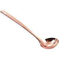 Gravy Ladle&nbsp;&ndash;&nbsp;Cuchara para salsa con revestimiento de cobre&nbsp;&ndash;&nbsp;ideal para servir sopas, guisos o Punch&nbsp;&ndash;&nbsp;oro rosa, 12,25&nbsp;x 2,5&nbsp;x 3,5&nbsp;pulgadas