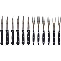 Cubiertos para carne (12 piezas). Pizza 6personen Barbacoa Cubiertos Cuchillo Tenedor Cubiertos