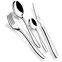 Monix Zurich - Set 24 Piezas, Cubiertos de Acero INOX 18/10