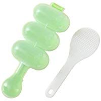 Naisicatar Molde para Hacer Bolas de arroz, 3 Rejillas, Herramienta para Hacer Alimentos, Verde, Una Talla