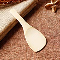 PUAK523 Pala de arroz de bamb&uacute;, Cuchara de arroz de Sushi DIY &ndash; 5 cm x 14 cm, Pala de arroz Plana para Cocina