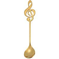 Augneveres Cuchara para Notas Musicales de caf&eacute; de Acero Inoxidable, utensilio de Cocina para t&eacute;, Postre, Bebidas, Mezclar Batidos