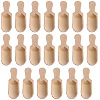 Yibuy Cucharas de T&eacute; (20 Unidades, 7,3 x 2,4 cm), Color Madera Natural