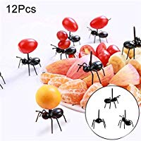 Crewell Halloween animal hormiga de granja tenedor de fruta mini dibujos animados ni&ntilde;os alimentos frutas pick para decoraci&oacute;n de fiesta bar