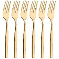 icxox Tenedores de Mesa Set de 6 Piezas, 20,7cm, Acero INOX 18/10